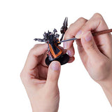 Transon Small Detail Paint Brushes 7pcs for Model Painting Acrylic, Gouache, Oil, Tempera and Face Painting TRANSON