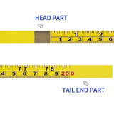 Steel Self-Adhesive Measuring Tape, Imperial and Metric Scale Ruler Sticker, 78-Inch Left to Right Reading Tape Measure Sticker for Workbench, A.I.FORCE