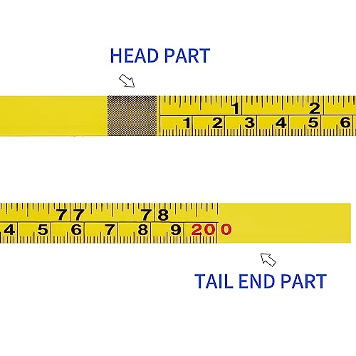 Steel Self-Adhesive Measuring Tape, Imperial and Metric Scale Ruler Sticker, 78-Inch Left to Right Reading Tape Measure Sticker for Workbench, - WoodArtSupply