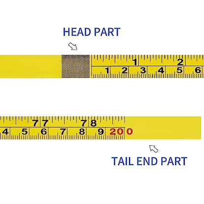 Steel Self-Adhesive Measuring Tape, Imperial and Metric Scale Ruler Sticker, 78-Inch Left to Right Reading Tape Measure Sticker for Workbench, - WoodArtSupply