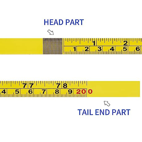 Steel Self-Adhesive Measuring Tape, Imperial and Metric Scale Ruler Sticker, 78-Inch Left to Right Reading Tape Measure Sticker for Workbench, A.I.FORCE
