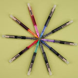 WRITECH Rolling Ball Pens Quick Dry Ink 0.5 mm Extra Fine Point Pens 10 Pcs Liquid Ink Pen Rollerball Pens Multicolor Ink (Multicolor) WRITECH