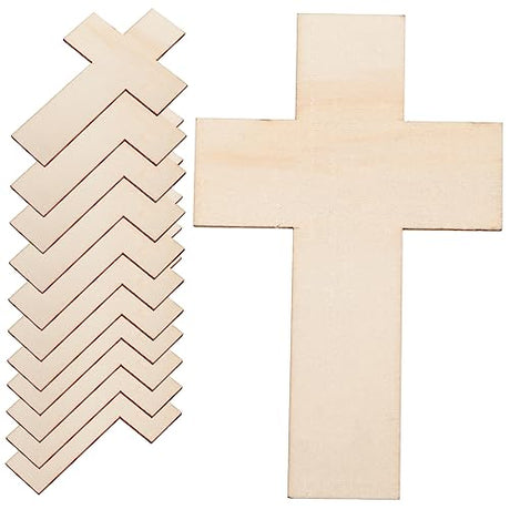 Kisangel 20pcs Log Color Cross Kids Crafts Kids Decor Kid Tools Cross Crafts for Kids Wooden Crafts Kids Arts and Crafts Tools for Kids Unfinished Kisangel