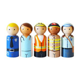 Peg Dolls Unfinished 2-3/8 inch Pack of 30 Wooden Peg People for Kids Crafts Chess Pieces Cake Toppers by ILOT ILOT
