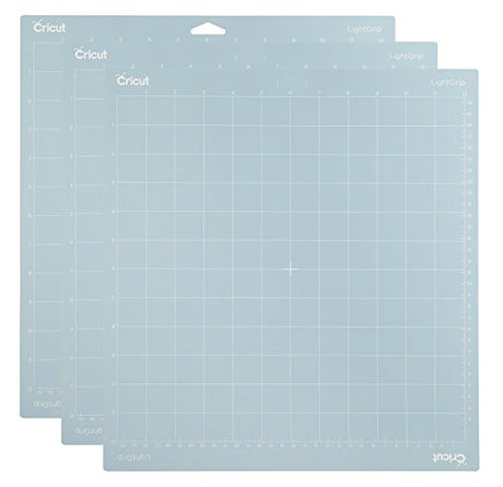 Cricut LightGrip Cutting Mats 12in x 12in, Reusable Cutting Mats for Crafts with Protective Film, Use with Printer Paper, Vellum, Light Cardstock & Cricut