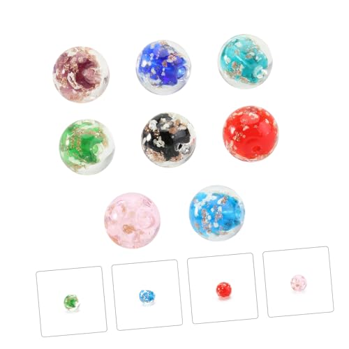 Anneome 8pcs DIY Beads Unfinished Beads Gemstone Bracelet Crackle Lampwork Beads Crackle Looser Beads Making Beads Glass Bead Bracelets Bulk Jewelry Anneome