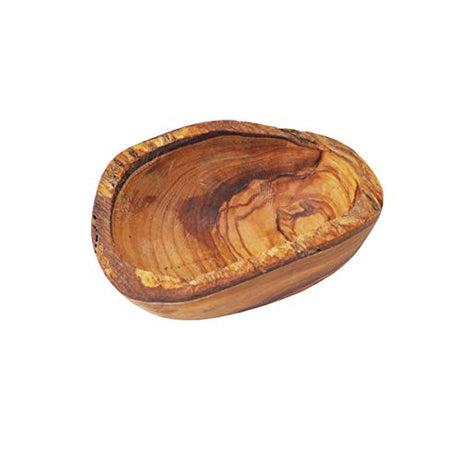 Naturally Med Olive Wood Dipping Bowl - Rustic. Olive wood bowl for dipping oils, condiments, olive bowl, snack bowl, tapas dish. Handcrafted in Naturally Med