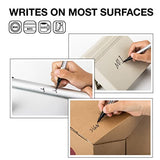 ZEYAR Permanent Marker Pens, Extra Fine Tip(1mm), Waterproof & Smear Proof ink, Aluminum Barrel, Quick Drying- Great on Plastic,Wood,Stone,Metal and ZEYAR