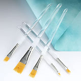 Aqualon Royal & Langnickel Wisp Flat Artist Brush Set, 5-Piece Aqualon