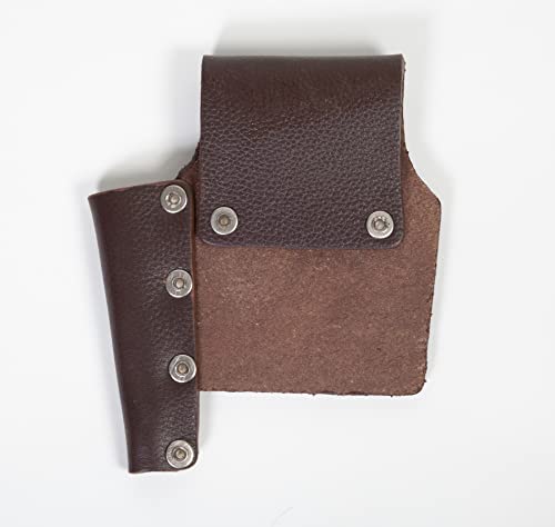 The Wood Shop Mate Heavy Duty Tape Measure Pencil Holder in Top Grain Leather Made to Last A Lifetime (Pencil on Left) Barefoot Custom Creations