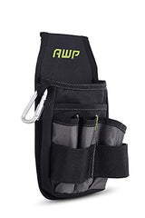 AWP Organizer Tool Pouch | 7 Pockets & Loops for Tool Organization | Heavy-Duty Metal Belt Clip Attachment AWP