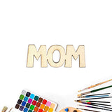30 Pcs Little MOM Wood Crafts DIY Cutout Wooden Slices Embellishments Gift Unfinished Wood Ornaments for Happy Mothet's Day Mom's Birthday Party Creaides