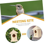 BESPORTBLE Bird Nest Wood Birds Cages Bird Houses for Outside Wooden Garden Bird Shelter Small Bird Hanging Bird Unfinished Wood Birdhouse BESPORTBLE