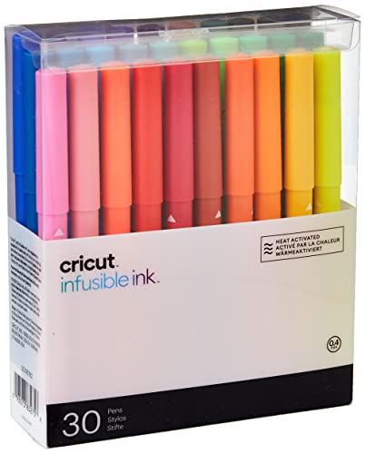 Cricut Pen Set | Ultimate | Fine Point | 30-Pack | for use with Infusible Ink Compatible Blanks EasyPress Autopress - WoodArtSupply