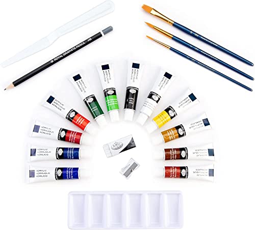 Royal & Langnickel Essentials Clear View Acrylic Painting Set, Small - WoodArtSupply