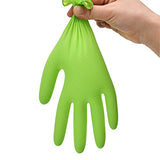 TITANflex Thor Grip Heavy Duty Green Industrial Nitrile Gloves, 8-mil, Medium, Box of 100, Latex Free, Raised Diamond Texture Grip, Powder Free, Food TITANflex