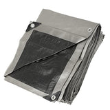 12x20 Ultra Heavy Duty Tarp, Extra Thick 16 Mil, UV Resistant, Grommets Every 18 Inches - Waterproof Plastic Poly Tarpaulin - (Reversible, Silver and KING-A-MA-JIGS