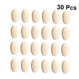 KALLORY 30 Pcs Unfinished Wooden Jewelry Wood Loose Beads Wooden Flat Beads Round Wood Bead Wood Crafts Spacer Bead Wood Beads Charm Pendant Kids KALLORY