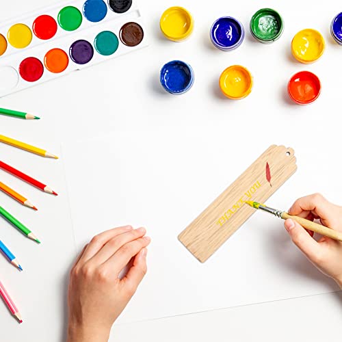 Ciieeo 10pcs Wooden Blank Bookmark Mens Pendant Wood Engraver Kids Bookmarks Wood Gifts Wooden Name Tag DIY Wooden Bookmarks Bookmark Making Kit with Ciieeo