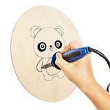 Whaline 18 Inch Wood Circles for Crafts 10Pcs Valentine Unfinished Round Wooden Discs Farmhouse Rustic Wood Sign Door Hanger 3mm Thick Natural Blank Whaline