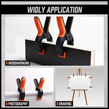 HORUSDY 8-Pack Bar Clamps for Woodworking, 12" and 6" Bar Clamps, Wood Working Clamps Sets, Quick Clamps F Clamp with 150 LBS Load Limit (8-Pack Wood HORUSDY