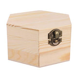 DIY Wooden Jewelry Box Handmade Craft Box Simple Jewelry Storage Container for Jewelry Storing 1Pc (Six Side Box Style) EXCEART