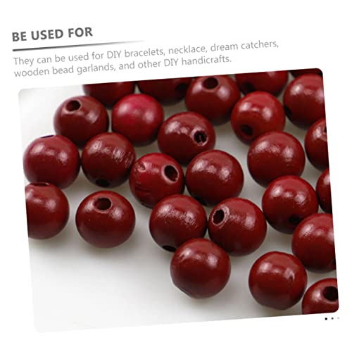Tofficu 400 Pcs Solid Wood Beading DIY Jewelry Beads Natural Wood Beads Wood Loose Beads Macrame Making Beads DIY Loose Beads Unfinished Wood Beads Tofficu