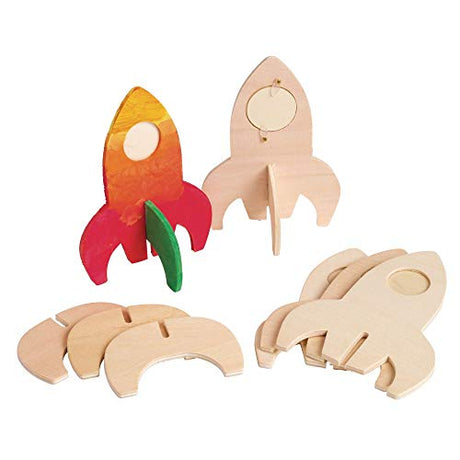 Colorations Personalize & Individually Decorate Star Ship/Rocket Ship Photo Frames, Great Craft Project for Kids, 12 Starship Frames, Ideal Mothers Colorations