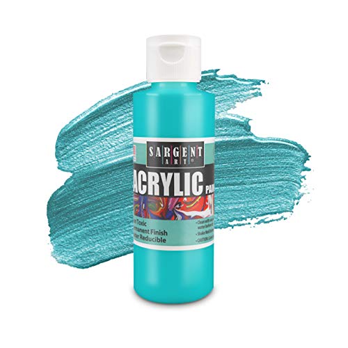 Sargent Art Primary Acrylic Paint Set, 4 Ounce bottles x 6 Pack Set, Non-Fading, Rich Vivid Pigments, Brilliant Matte Finish, Fast Dry Formula, Sargent Art