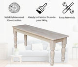 International Concepts Farmhouse Bench, Unfinished IC International Concepts