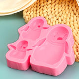 ICNYEKl Luxury Large Penguin Silicone Molds,Penguin Family Cake Decoration Fondant Mold,for Cupcake Toppers Chocolate Muffins Flower Paste Marzipan ICNYEKl