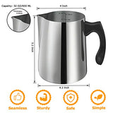 Candle Making Pouring Pot, 32oz Double Boiler Wax Melting Pot, 304 Stainless Steel Candle Making Pitcher with Heat-Resistant Handle and Dripless BBAXI