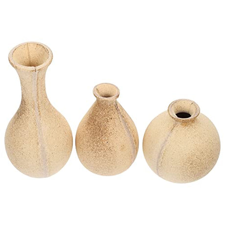 ARTIBETTER Vintage Decor DIY Wooden Vase 3pcs DIY Vases Blank Flower Vase Hand Made Crafts Making Material for DIY Lover Unfinished Flower Wedding ARTIBETTER