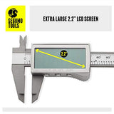 Segomo Basics 6 Inch Electronic Digital Calipers: Inch, Fractions, Millimeter Conversion | Digital Caliper Measuring Tool | Calipers Measuring Tool | Segomo Tools