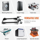 VEVOR Adjustable Universal Mobile Base 700 LBS Load-Bearing Capacity Heavy-Duty Mobile Base Rolling Mobile Base with Locking Levers, Used for VEVOR