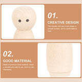 MAGICLULU 10pcs Wooden Peg Dolls Bodies Wooden Figures Decorative Peg Doll People for DIY Painting Craft Art Projects MAGICLULU