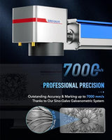 OMTech 30W Fiber Laser Engraver, LightBurn Compatible Laser Engraving Machine with Red Dot Pointer, 6.9x6.9 Solid State Laser Marking Etching Machine OMTech