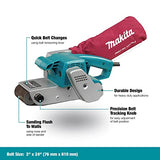 MAKITA 3"X24" BELT SANDER DUSTLESS, Model:9924DB , Blue Makita
