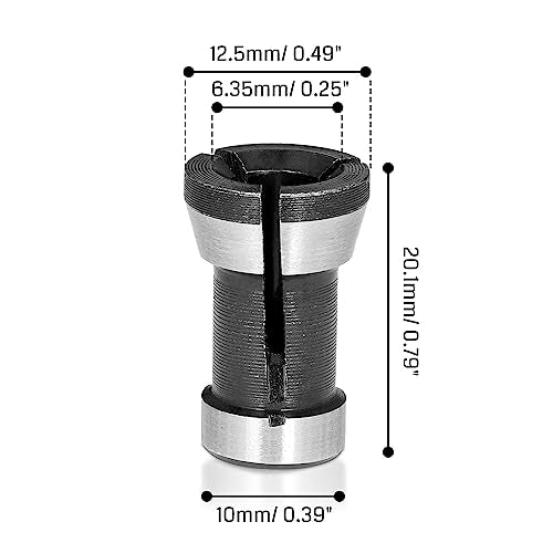 Genmitsu 1/4 Inch Shank Router Collet Extension, CNC Milling Engraving Chuck Rod for 1/4" Router Bits - WoodArtSupply