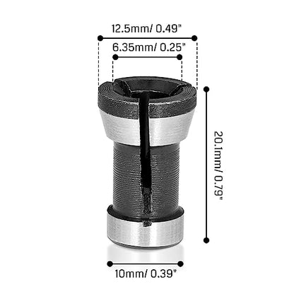 Genmitsu 1/4 Inch Shank Router Collet Extension, CNC Milling Engraving Chuck Rod for 1/4" Router Bits - WoodArtSupply