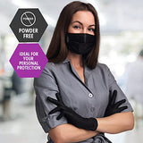 MED PRIDE Black Nitrile Examination Gloves Medium [Box of 50]- 4 Mil Thick Disposable Latex/Powder-Free Surgical Gloves For Doctors Hospital & Home MED PRIDE