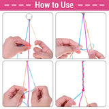 Lanyard String Kit, Cridoz 6Pack Plastic Lacing Cord Gimp String Lanyard Weaving Kit for Bracelets, Keychains, Crafts cridoz