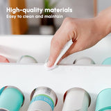 Crafit Mobile Vinyl Roll Holder, 60 Compartment Vinyl Storage Organizer with Locking Caster Wheels, Wooden Vinyl Roll Storage Cart Rack Craft Vinyl Crafit