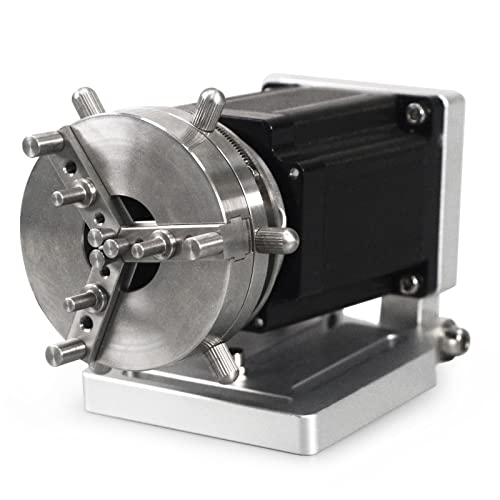 ComMarker 83mm Chuck Rotary Axis for Laser Marking Machine, Fiber Laser Engraver Attachment, Rotary Axis Perfect for Jewelry, Rings, Bracelets ComMarker