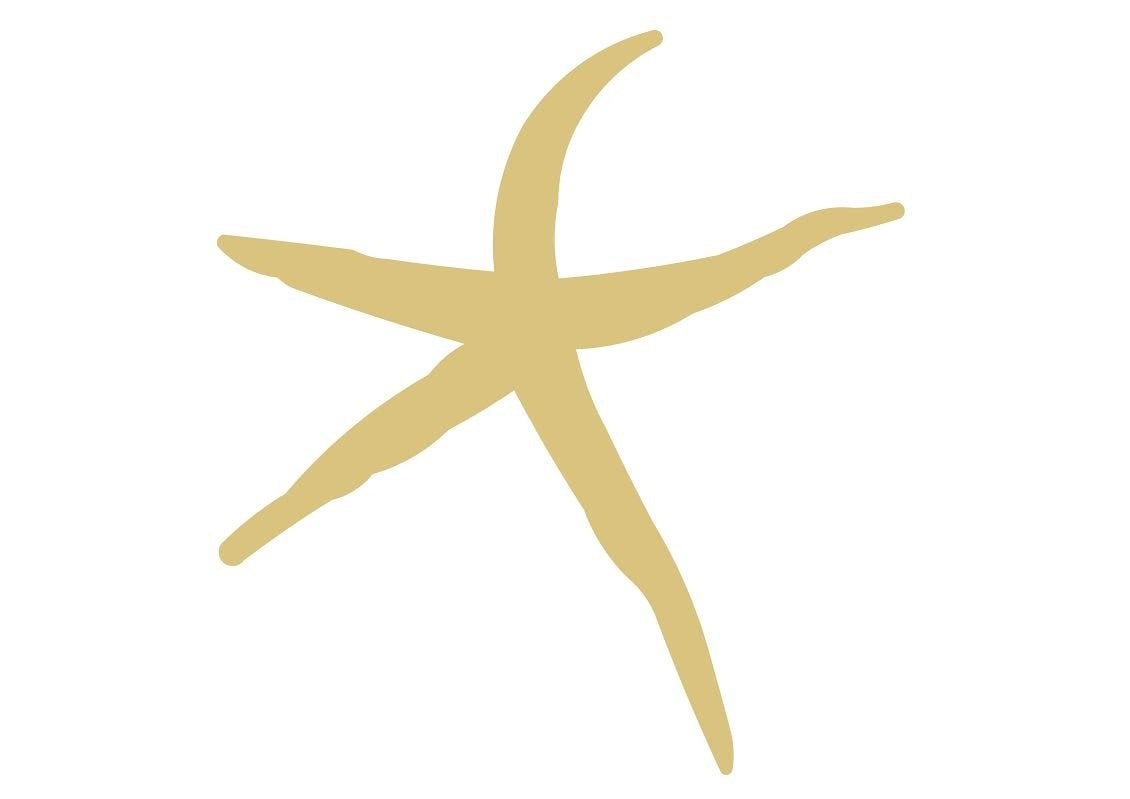 Starfish Cutout Unfinished Wood Nautical Decor Summer Beach Ocean MDF Shaped Canvas Style 2 Diverse Woodworking