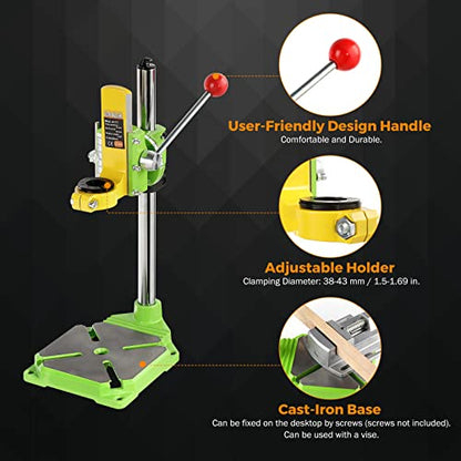 BEAMNOVA Drill Press Stand for Hand Drill Benchtop Industrial Kit Tool Holder 90 Degree Clamp Workbench Repair Tool - WoodArtSupply