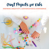 BRYTE 150+ Piece Deluxe Edition All-Inclusive Kids Rock Painting Kit | 10 Rocks, 8 Waterproof Paints, Glitter Glue & More | DIY Science Kit, STEM BRYTE