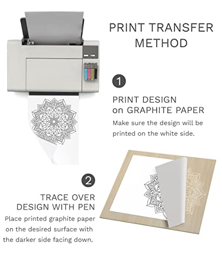 MyArtscape Graphite Transfer Paper, 20 White Sheets - Wax Free - Erasable - Smudge-Free - Ideal for Drawing and Tracing - Premium Arts and Crafts MyArtscape