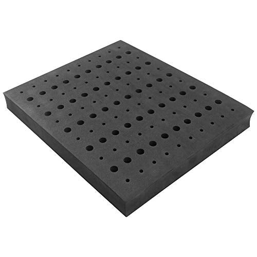 Router Bit Storage Tray - Foam Material for Safe Router Bit Storage, 1-5/16 inch Thick and Stores 60 1/4 inch and 50 1/2 inch Shank Router Bits Peachtree Woodworking Supply