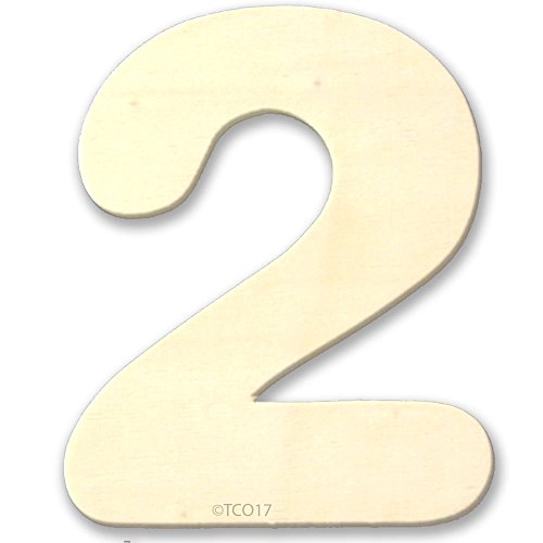 4" Wooden Number 4mm Thick About 3-1/4" Wide Number (5) Unfinished Plywood Number The Crafts Outlet
